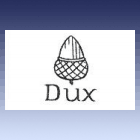 žalud s nápisem Dux, razítko nebo vtlačeno do hmoty žalud s nápisem Dux, razítko nebo vtlačeno do hmoty