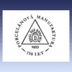 sítotisk v černém provedení - žalud s písmenem D, okolo text ROYAL DUX BOHEMIA v trojúhelníku, pod ním letopočet 1853, okolo v kruhu text PORCELÁNOVÁ MANUFAKTURA 150 LET sítotisk v černém provedení - žalud s písmenem D, okolo text ROYAL DUX BOHEMIA v trojúhelníku, pod ním letopočet 1853, okolo v kruhu text PORCELÁNOVÁ MANUFAKTURA 150 LET